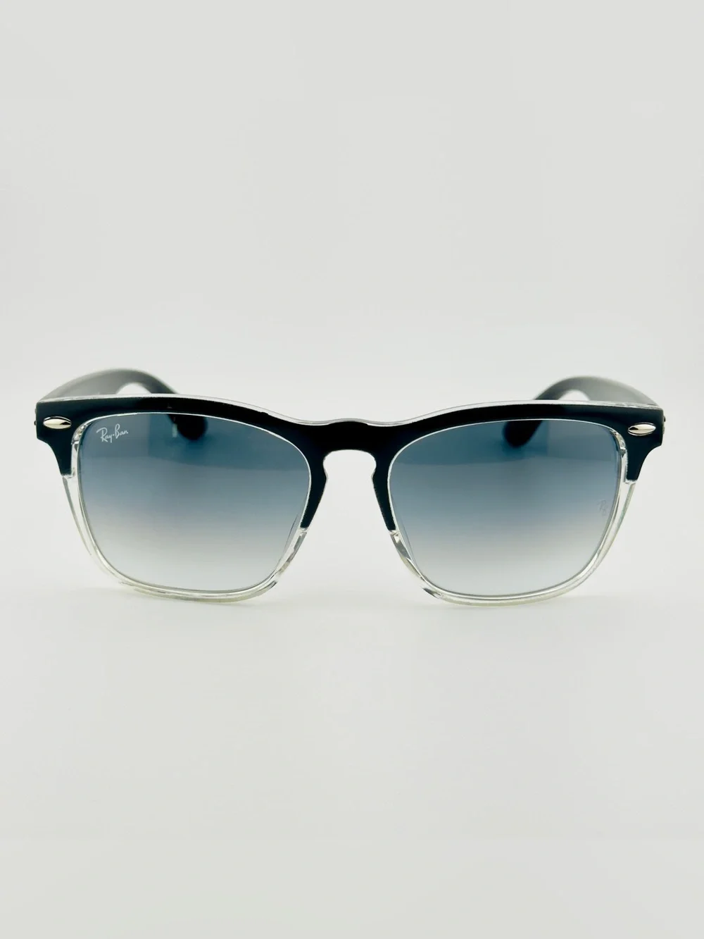 Ray-Ban Steve Sunglasses RB4487 Polished Black on transparent Frame Grey Lenses